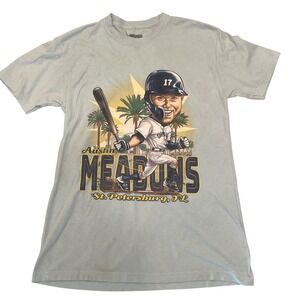 RSVITS MLBPA Austin Meadows Tampa Bay Rays‎ Graphic Tee Shirt Men's Size Medium